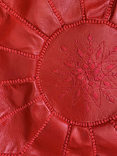 Load image into Gallery viewer, Traditional Moroccan Pouf RED
