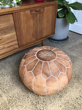 Load image into Gallery viewer, Traditional Moroccan Pouf TAN
