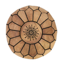 Load image into Gallery viewer, Traditional Moroccan Pouf TAN (BLACK)
