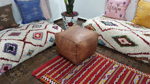 Load image into Gallery viewer, Square Moroccan Pouf TAN
