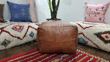 Load image into Gallery viewer, Square Moroccan Pouf TAN
