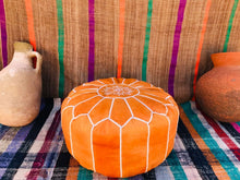 Load image into Gallery viewer, Traditional Moroccan Pouf TAN (GERINE)
