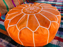 Load image into Gallery viewer, Traditional Moroccan Pouf TAN (GERINE)
